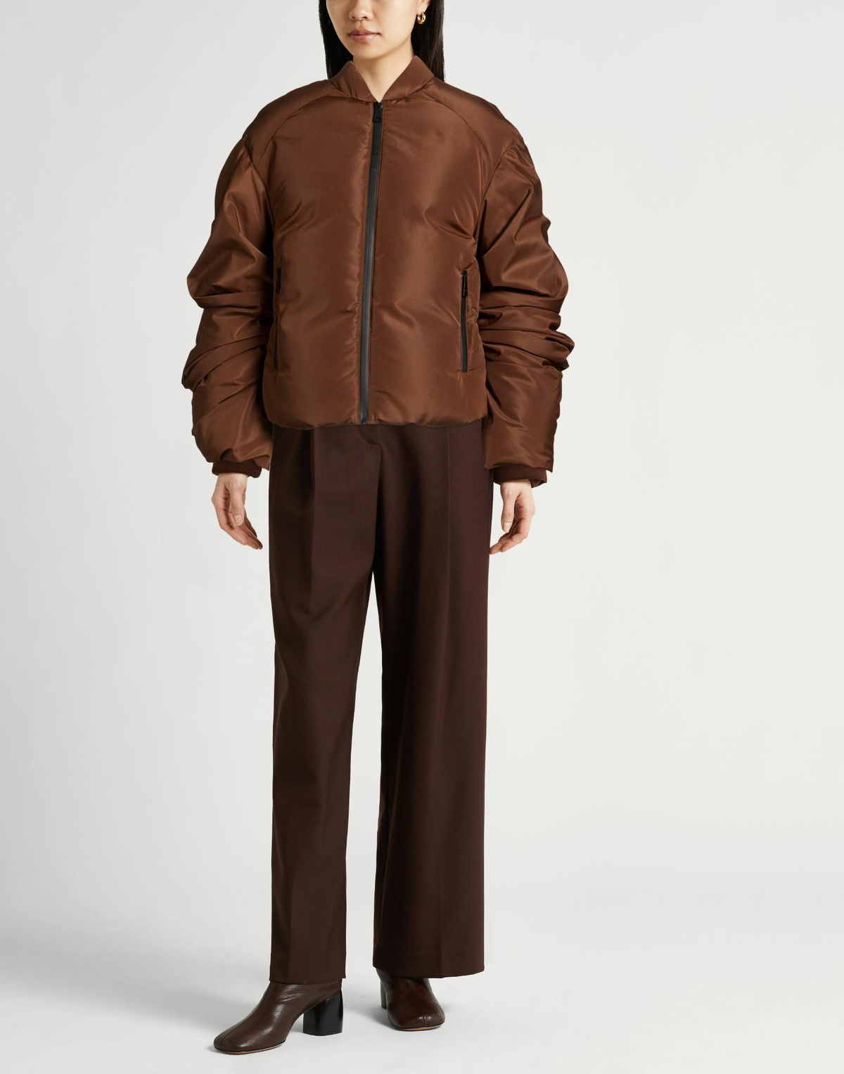 Khrisjoy Womens Puffer in Brown