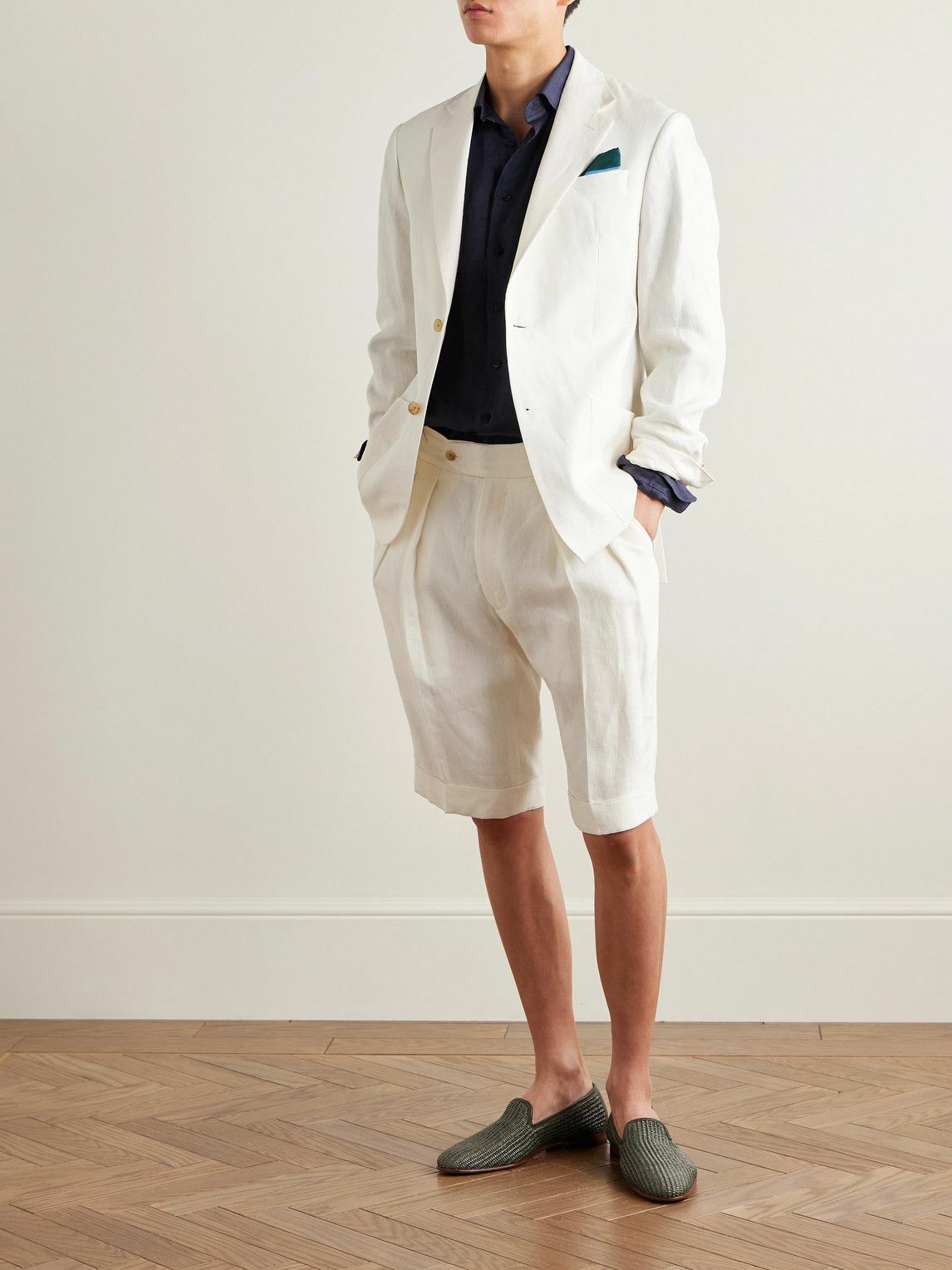 Richard James - Chapman Linen Suit Jacket - White