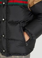 Logo Patch Down Jacket in Black