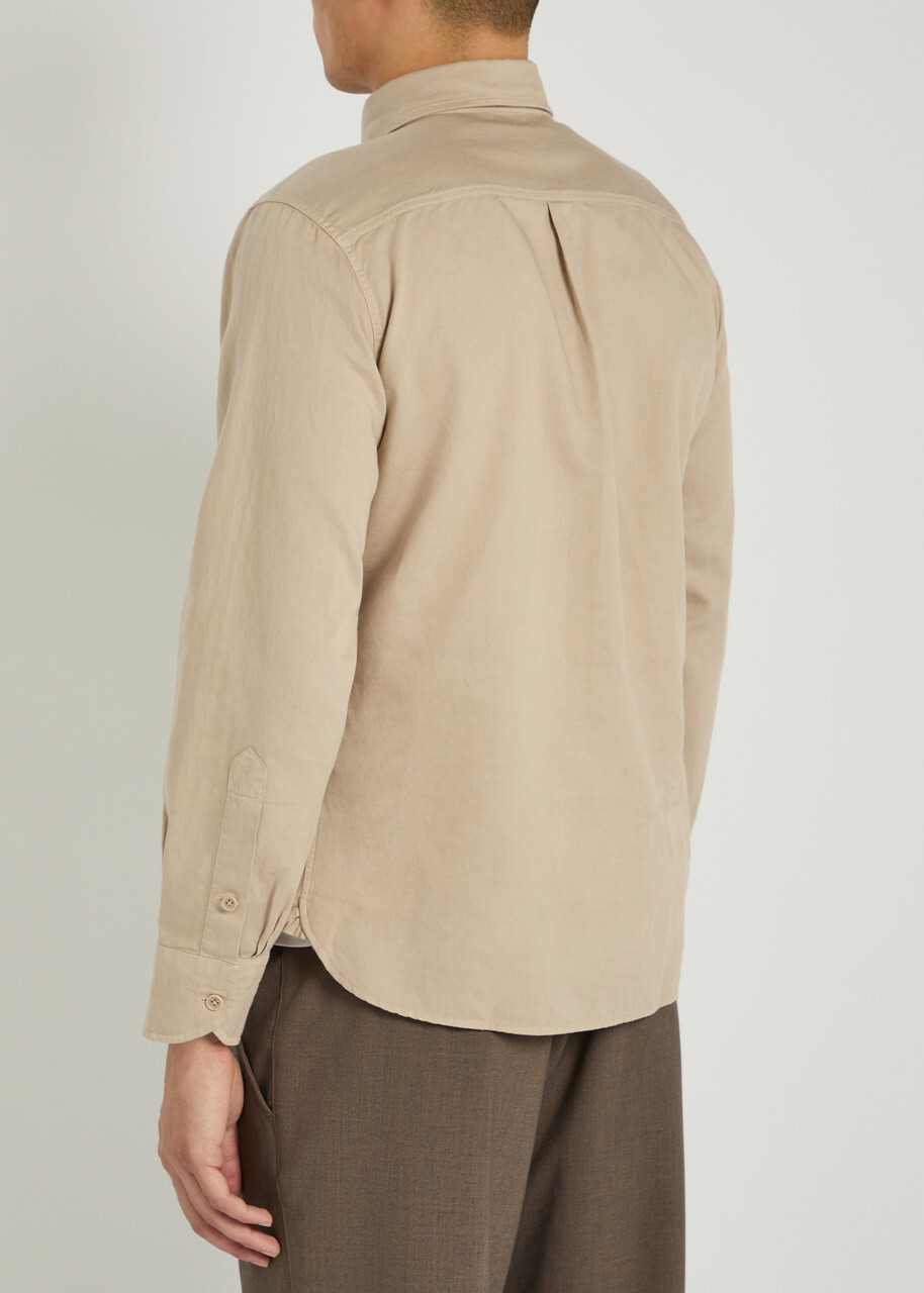Tom Ford Cotton and Linen-blend Shirt Beige