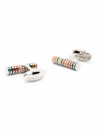 PAUL SMITH - Striped Logo Cufflinks