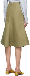 Loewe Green Cotton Midi Skirt