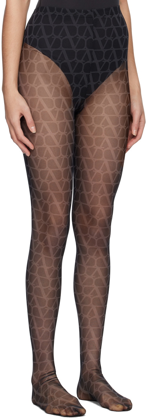 Valentino Black Iconographe Tights Valentino
