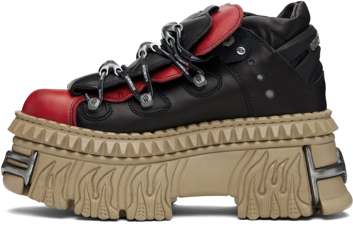 VETEMENTS Black New Rock Edition Platform Sneakers