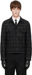 Ernest W. Baker SSENSE Exclusive Gray Check Overshirt