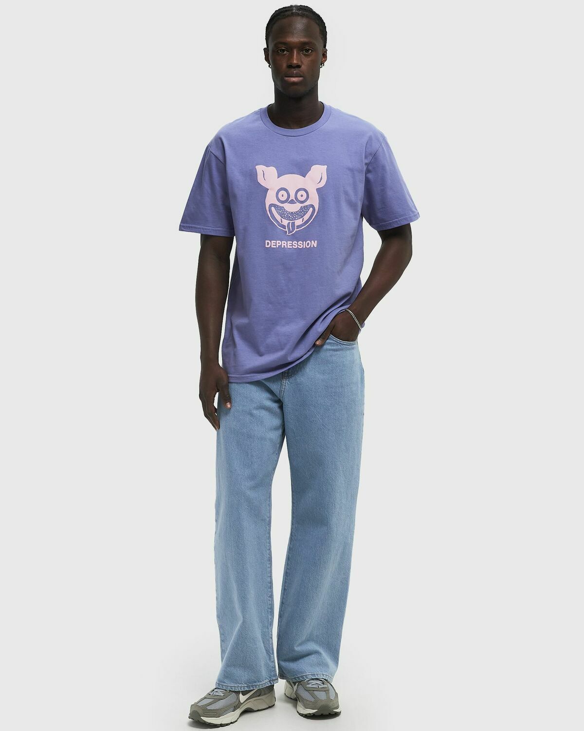Fucking Awesome Depression Short Sleeve Tee Purple Mens Shortsleefe