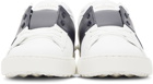 Valentino Garavani White & Navy Open Sneakers