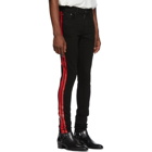 Amiri Black and Red Stack Track Jeans