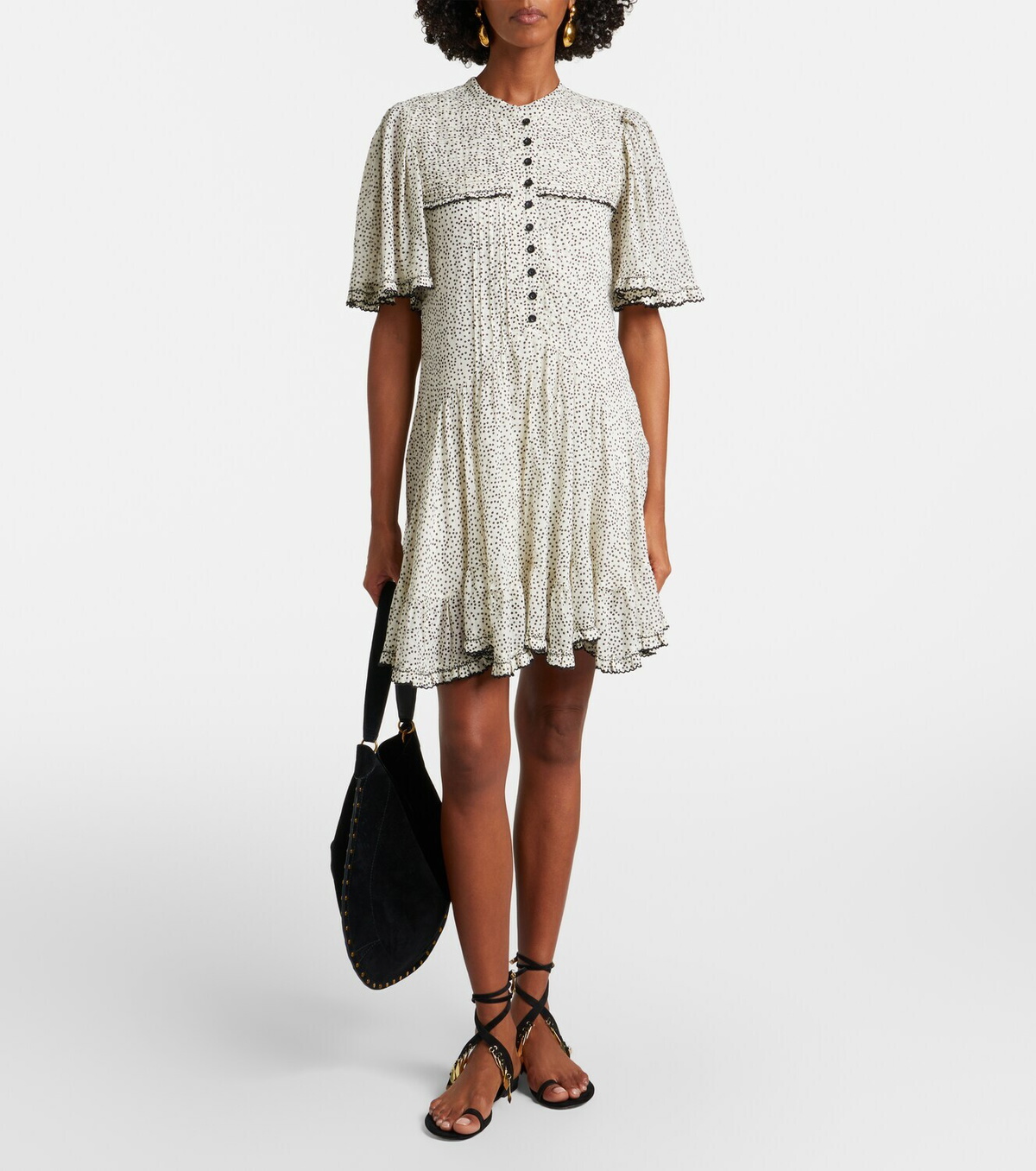 Marant Etoile Daynia polka-dot cotton minidress