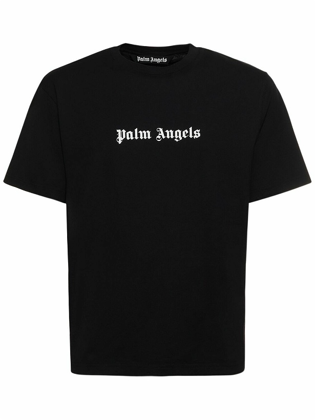 Photo: PALM ANGELS - Classic Logo Slim Cotton T-shirt