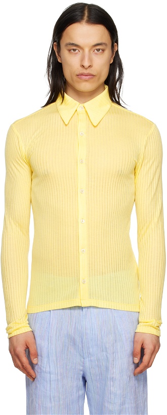 Photo: Carlota Barrera Yellow Buttoned Shirt