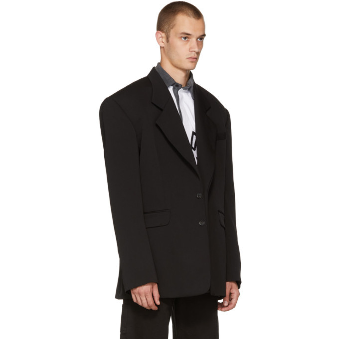 スーツ Y/project Y/Project Black Double Paneled Blazer Y/Project