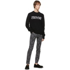 Versace Jeans Couture Black Embroidered Logo Sweater