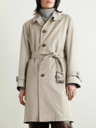 Burberry - Belted Cotton-Gabardine Trench Coat - Gray