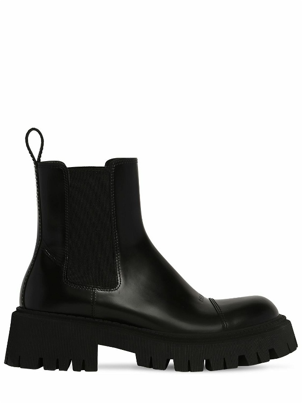 Photo: BALENCIAGA - Tractor Bootie L20 Leather Boots