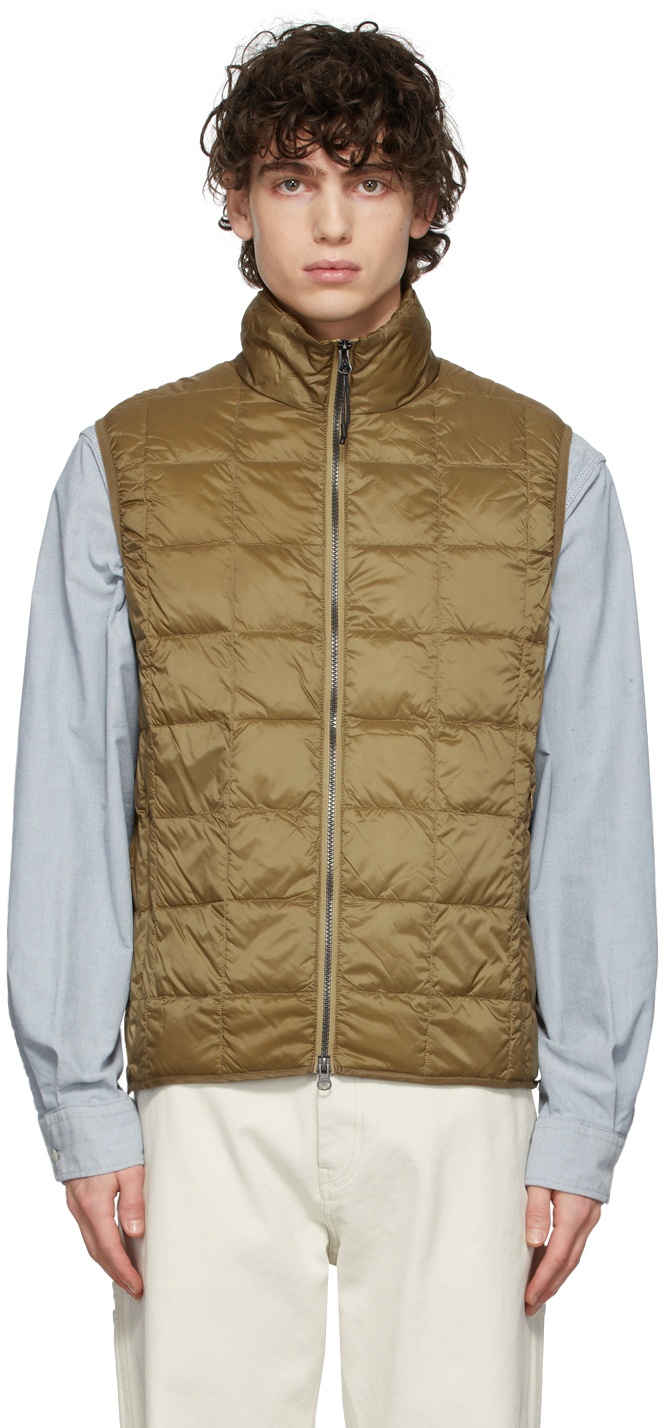 TAION Beige High Neck Quilted Down Vest Taion Extra