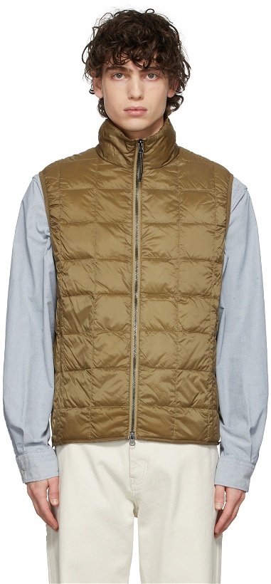 Photo: TAION Beige High Neck Quilted Down Vest