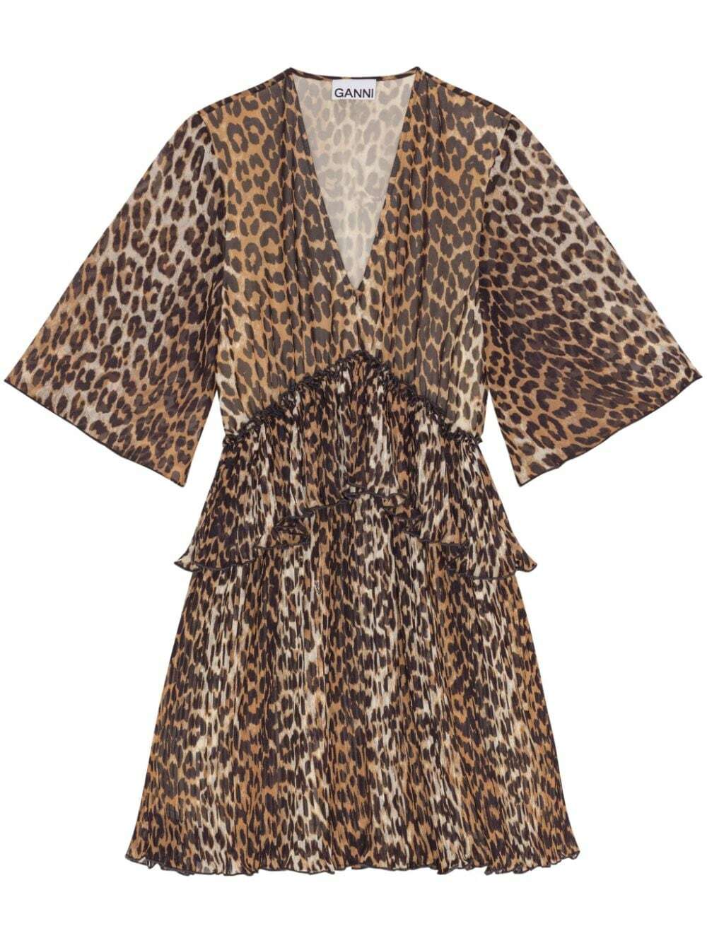 GANNI - Leopard Print Mini Dress GANNI