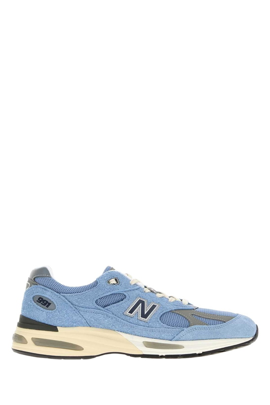 Photo: New Balance Light Blue Suede And Mesh 991v2 Sneakers