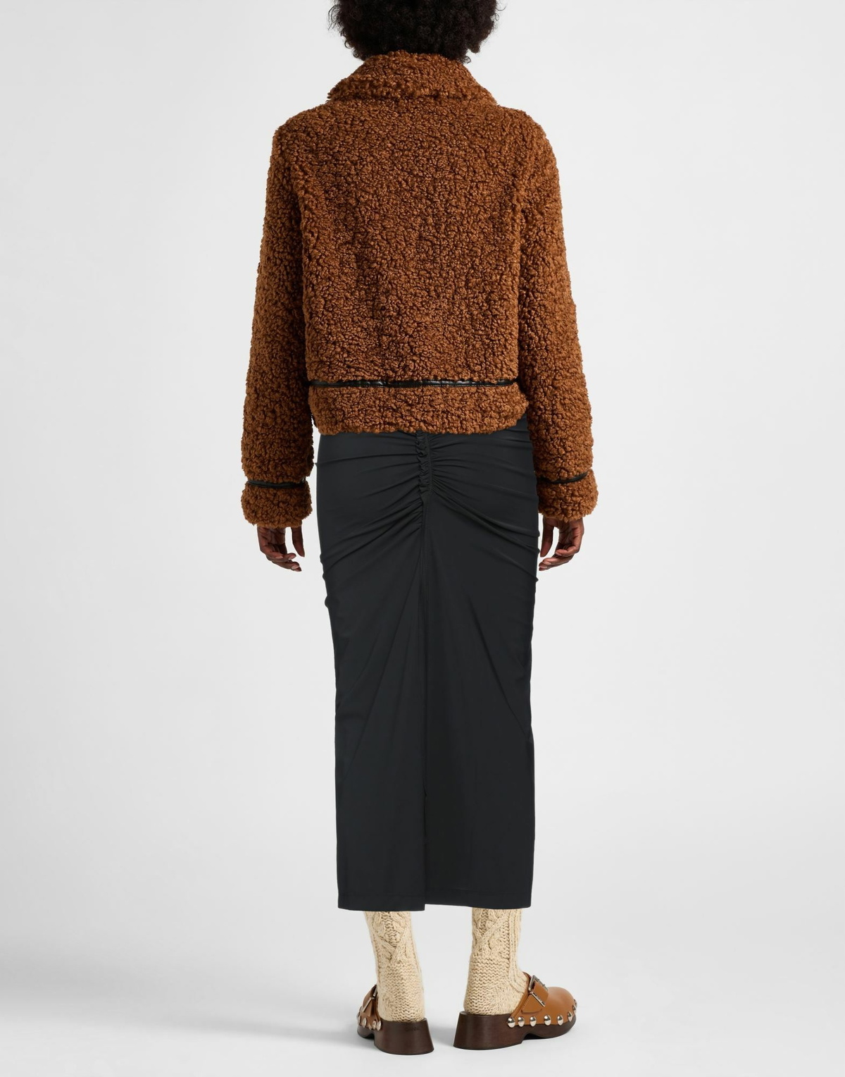 Atlein Womens Midi skirt in Black