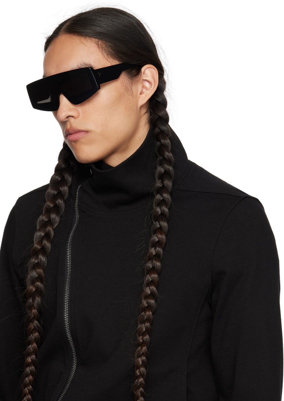 リックオウエンス Rick Owens Phleg Sunglasses Rick Owens Black Phleg Sunglasses Rick Owens