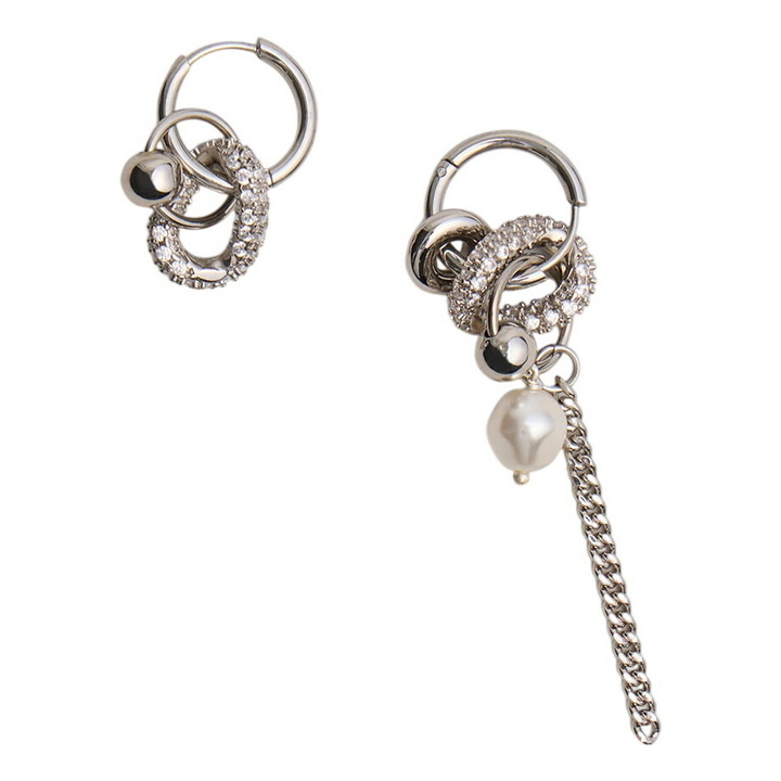 Photo: Justine Clenquet Women's Jade Earrings in Palladium