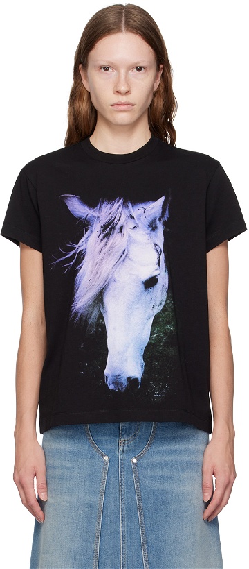 Photo: Stella McCartney Black 'The White Horse' T-Shirt
