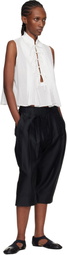 Kenzo Black Kenzo Paris Tailored Cropped Pleated Trousers