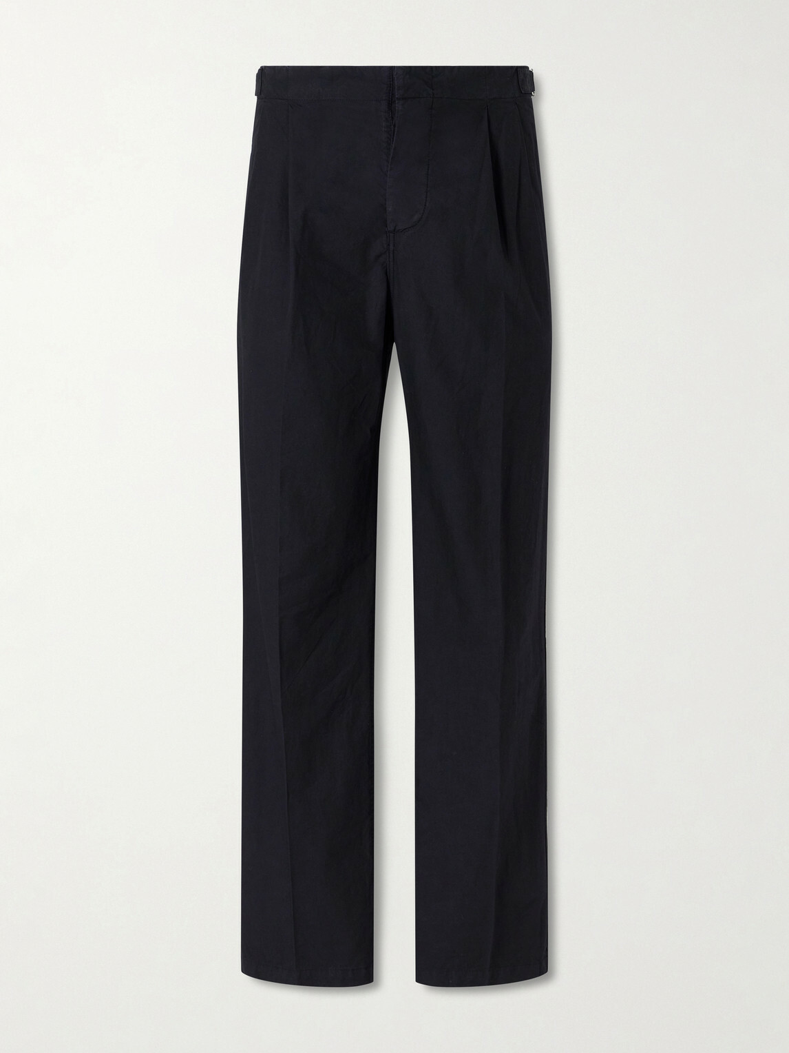 3sixteen - Safari Straight-Leg Cotton-Poplin Trousers - Black