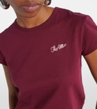The Attico Logo cropped cotton jersey T-shirt