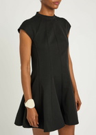 Staud Ellie Panelled Cotton-blend Mini Dress Black