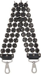 Stefan Cooke Black Short Button Bag Strap