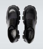 Prada Monolith brushed leather derby shoes