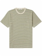Mr P. - Striped Organic Cotton-Jersey T-Shirt - Green