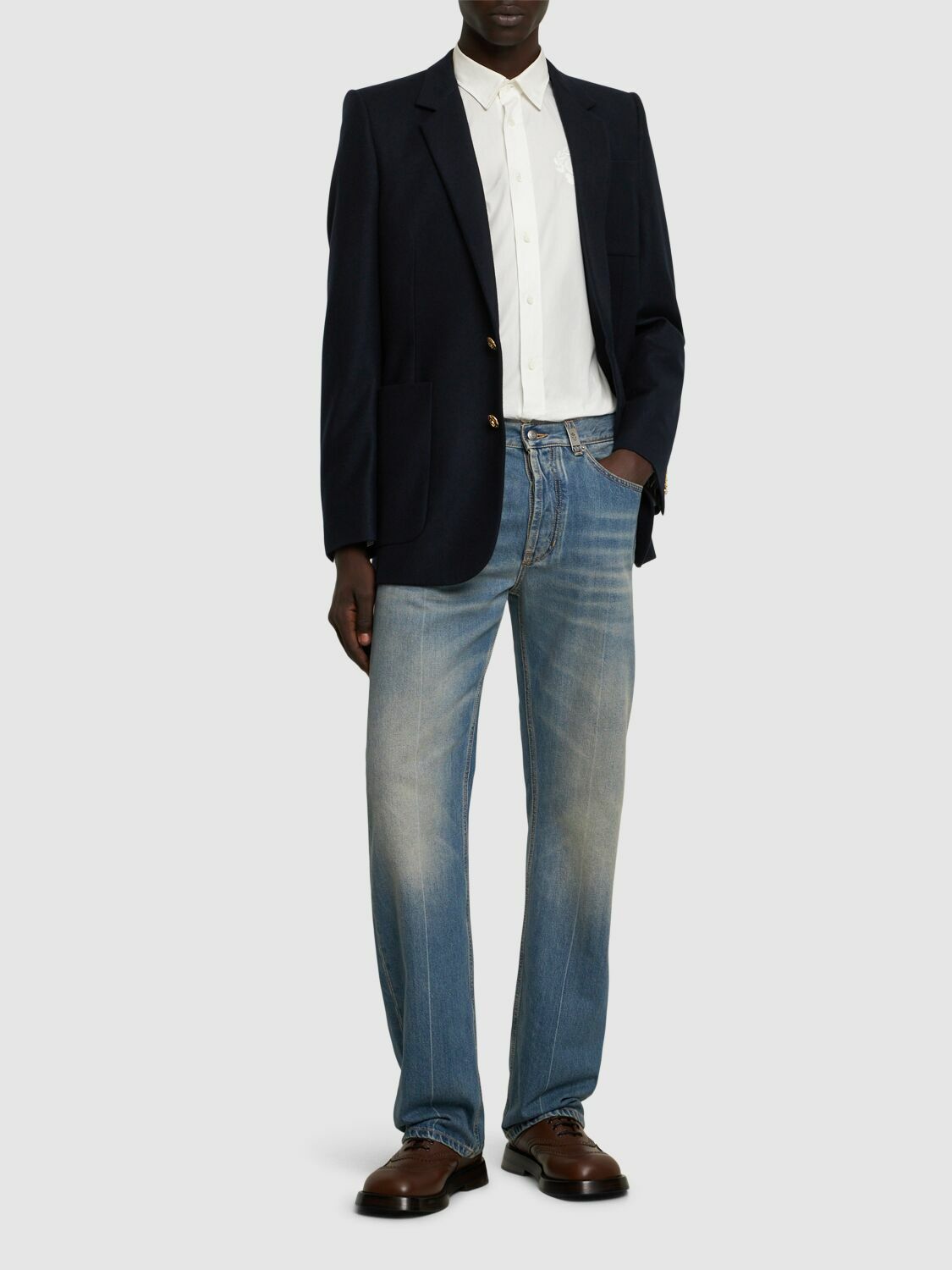 ALEXANDER MCQUEEN Cotton Denim Straight Jeans