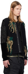 Andersson Bell Black Camouflage Knit Reversible Vest