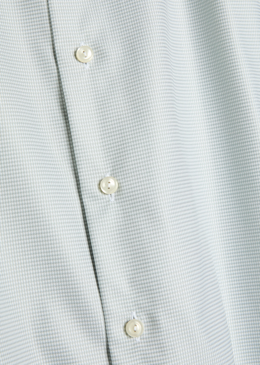 Eton Houndstooth Cotton-twill Shirt Light Green