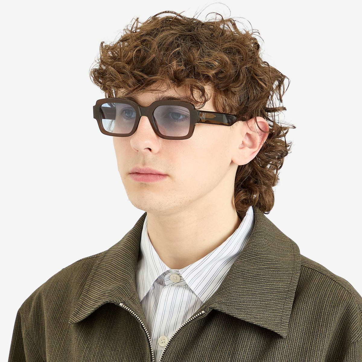 Monokel Apollo Sunglasses in Chocolate/Blue 