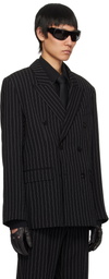 Ernest W. Baker Black Double Breasted Blazer