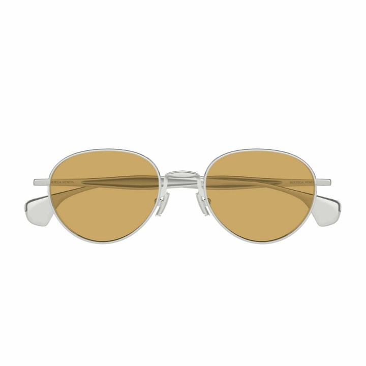 Photo: Bottega Veneta Eyewear Bottega Veneta Bv1396s Signature Icons 001 Silver Brown Sunglasses