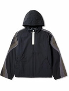 ERL - Ufo Striped Shell Hooded Jacket - Black
