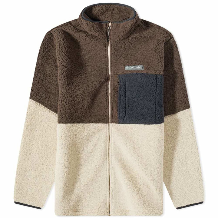 Photo: Columbia Men's Mountainside Heavyweight Fleece in Cordovan/Ancient Fossil And Black
