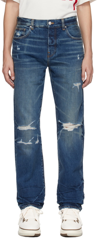 Photo: AMIRI Indigo Fractured Jeans