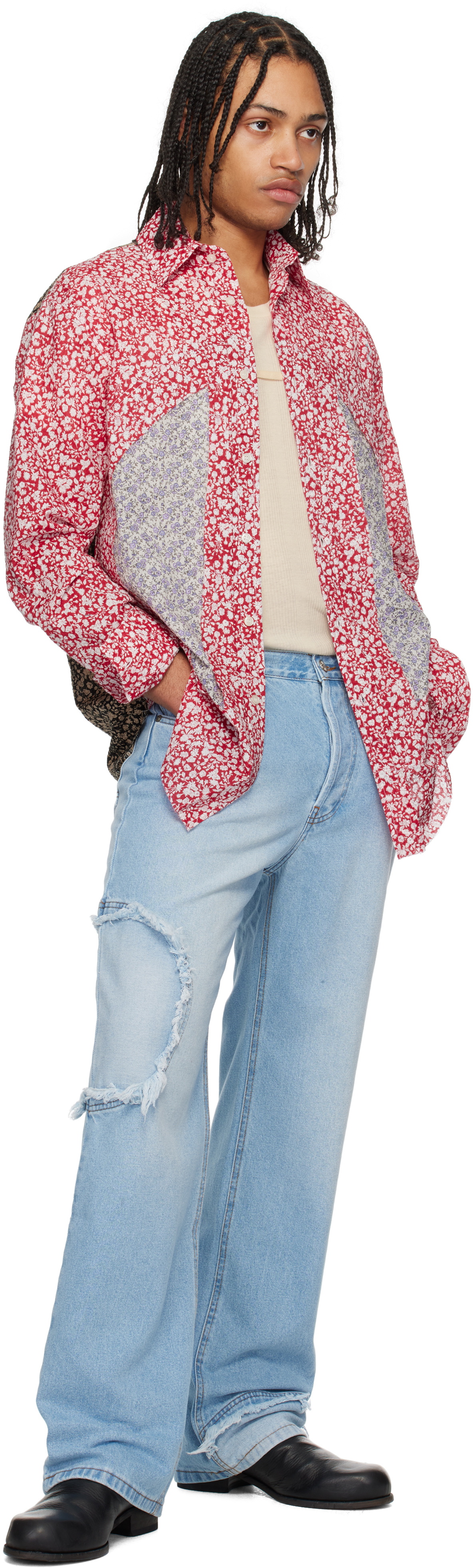 Edward Cuming Blue Circle Window Jeans