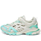 Balenciaga Men's Track 2 Sneakers in Mint/Light Beige/Grey