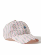 Acne Studios - Cunov Logo-Appliquéd Striped Organic Cotton Baseball Cap