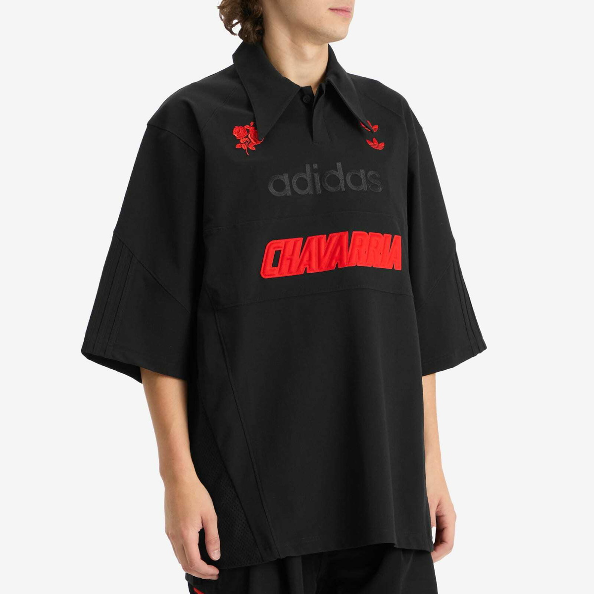 Adidas Men's x Willy Chavarria POLO SHIRT in Black adidas