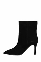 Via Roma 15 High Heels Ankle Boots In Black Suede