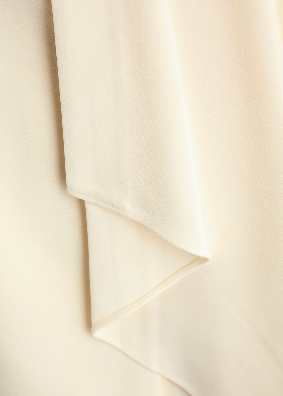 Roland Mouret Ruffled Cady Midi Skirt Cream