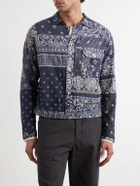 KAPITAL - Bandana-Print Patchwork Cotton Overshirt - Blue